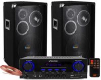 KOLUMNY GŁOŚNIKOWE 800W WZMACNIACZ CYFROWY BLUETOOTH USB