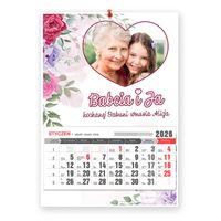 Foto kalendarz ze zdjęciem dla babci 2026 prezent na dzień babci