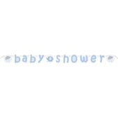 banner baby shower słonik niebieski,party