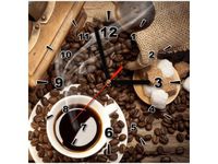 30X30CM ZEGAR AROMATYCZNA KAWA OBRAZ DREWNO