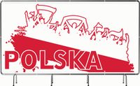 BANER REKLAMOWY 130x80cm projekt w cenie różne wzory twój nadruk POLSKA