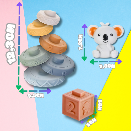 miękkie kreatywne klocki sensoryczne dla niemowląt dzieci funkcja gryzaka na Arena.pl