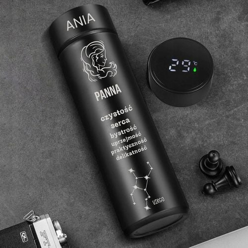 KUBEK TERMICZNY Termos LED GRAWER DO HERBATY KAWY Prezent Na URODZINY LOGO na Arena.pl