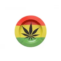 popielniczka metalowa cannabis i