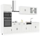 Zestaw szafek kuchennych 7 -częściowy, biały o wysokim połysku