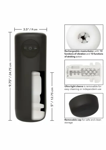 calexotics optimum power vibrating & thrusting stroker ipx7 usb na Arena.pl