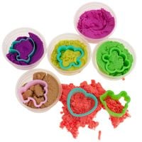 TG60423 PIASEK KINETYCZNY PIANKOLINA ZESTAW 6 KOLORÓW+ FOREMKI PIASKOLINA