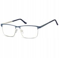 MĘSKIE Okulary stalowe prostokątne Zerówki Korekcyjne OPRAWKI Korekcyjne