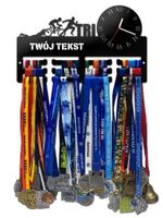 Wieszak na medale z zegarem TRI twoje imię dowolny tekst 490.1