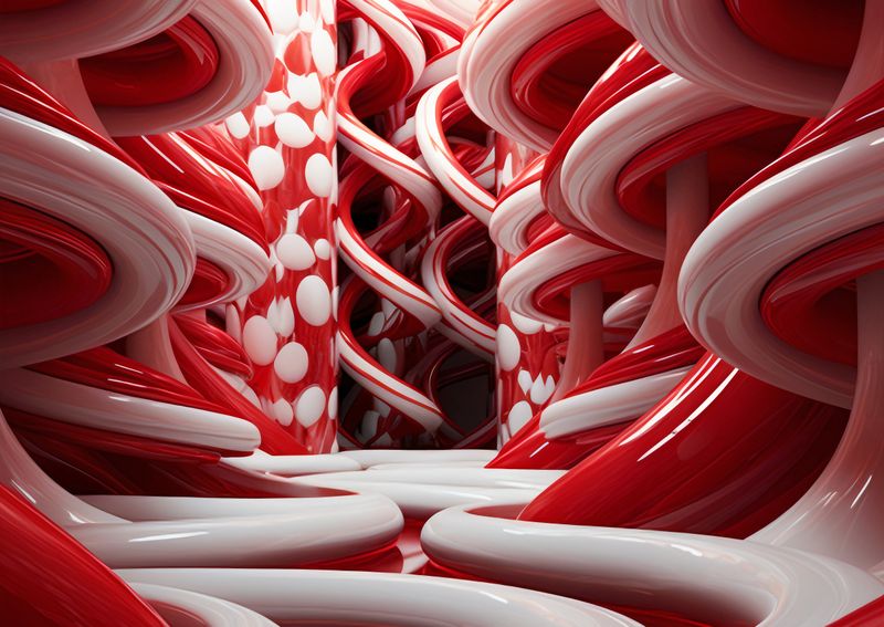 Plakat 84x59,5cm Czerwone Wiry zdjęcie 1