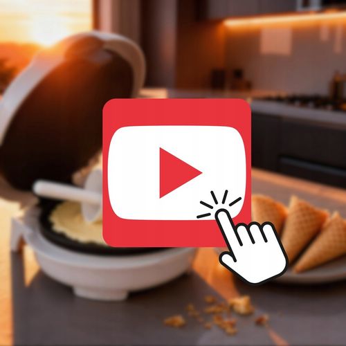 Wypiekacz do wafli rurek rożków miseczek nieprzywierające płyty mocny na Arena.pl