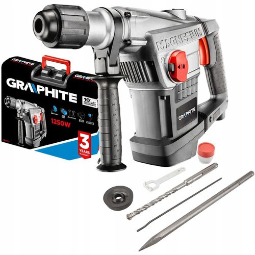 GRAPHITE MŁOT UDAROWY UDAROWO - OBROTOWY SDS MAX udar 10J 1250W 58G874 na Arena.pl