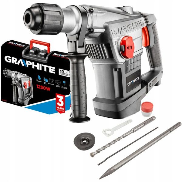 GRAPHITE MŁOT UDAROWY UDAROWO - OBROTOWY SDS MAX udar 10J 1250W 58G874 zdjęcie 7