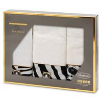 Komplet ręczników Eva 22 Eva Minge 3 szt. kremowy zebra 500 GSM