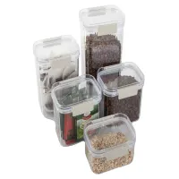 Pojemniki kuchenne zestaw 5 sztuk na żywność do makaronu z uszczelką