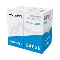 Kabel FTP Lanberg kat. 5e 305m drut CU szary