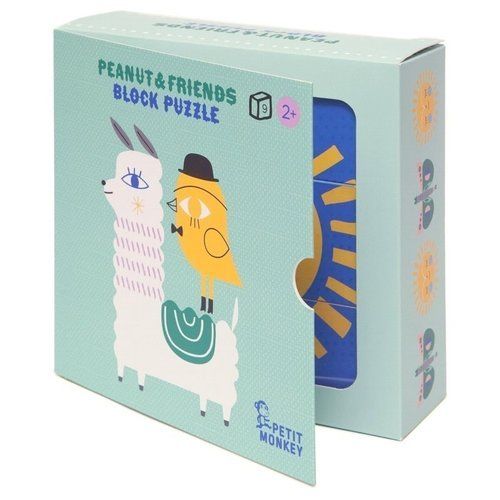 Petit Monkey Peanut i Friends klocki puzzle 9 ele. na Arena.pl