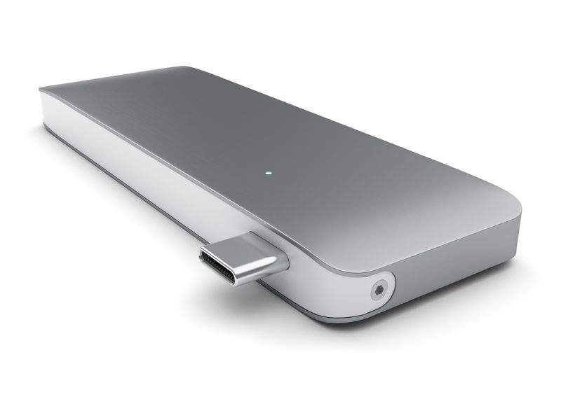 Hub USB Satechi Passthrough Hub (USB-C, 2x USB-A, micro/SD) (space gray) zdjęcie 4