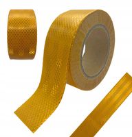 25M TAŚMA ODBLASKOWA SAMOPRZYLEPNA KONTUROWA ŻÓŁTA