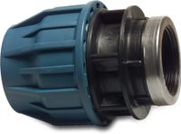 Jason Złączka przejściowa PP 25mm x 1" zacisk x GW 16bar czarno-niebieski