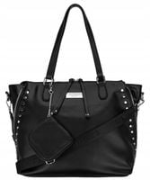 Torebka shopperka Monnari BAG4011-020 ekoskóra czarna