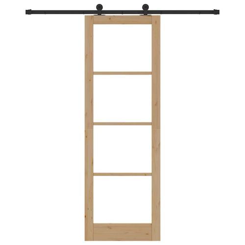 Drzwi Przesuwne ORKDAL Brązowy 78 x 232 cm Drewno i metal na Arena.pl