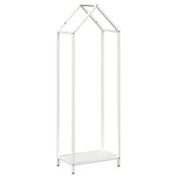 Stojak na drewno opałowe biały 40x25x120 cm