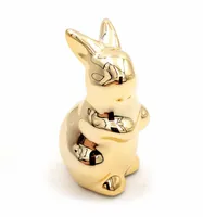 Zajączek wielkanocny zając ceramiczny złoty