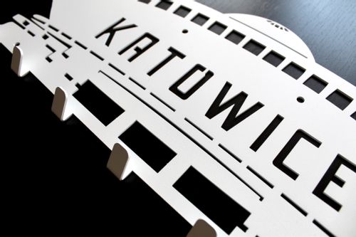 Metalowy wieszak ścienny na ubrania klucze loft KATOWICE SPODEK czarny na Arena.pl