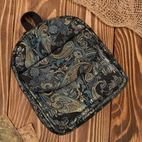 plecaczek damski skórzany z orientalnym wzorem mały