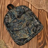 plecaczek damski skórzany z orientalnym wzorem mały