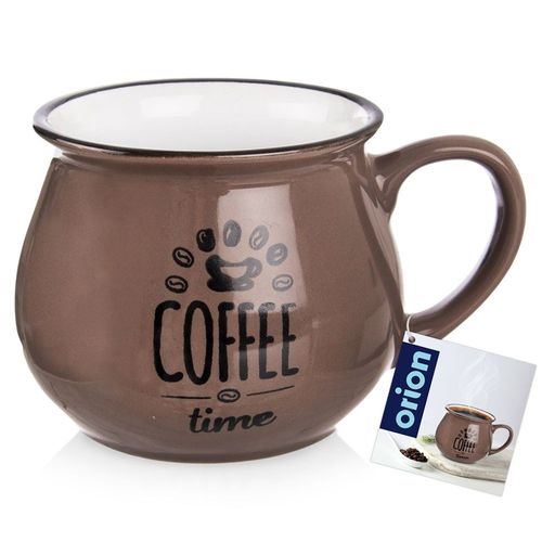 Kubek do kawy ceramiczny brązowy 320 ml na Arena.pl