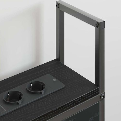 Szafka z Ładowaniem Czarny dąb 200 cm Materiał drewnopochodny na Arena.pl