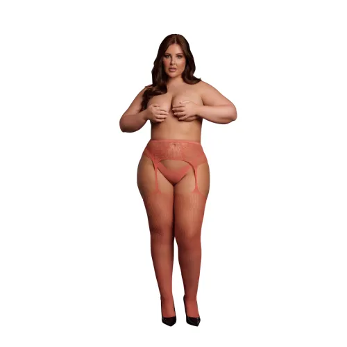 le desir queen size pończochy siateczkowe z koronką xl-4xl czarne na Arena.pl