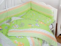 Pościel Do Łóżeczka Z Ochraniaczem 100X135 Sweet Mix Spring Green