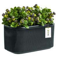 Doniczka osłonka ceramiczna Grafitowa 25,5 cm H13,5 cm Połysk