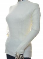 Damski sweter typu alpaka pod szyję prążek