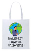 Dla Prawnika Adwokata Torba Eco Biała Shopper Z Nadrukiem Ze Zdjęciem