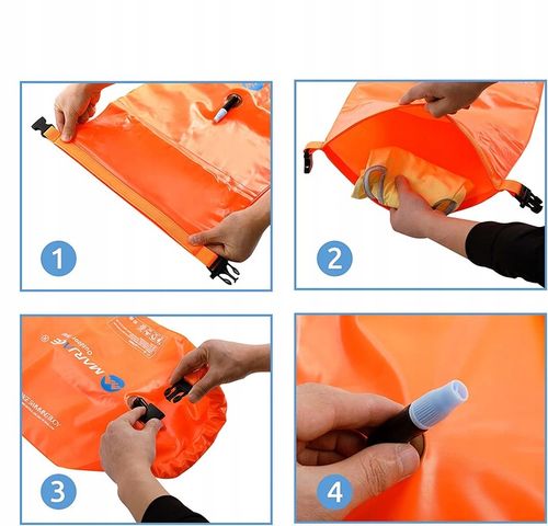 Boja asekuracyjna pływacka sucha kieszeń 72cm na Arena.pl