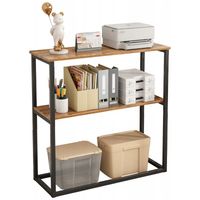 REGAŁ INDUSTRIALNY BIUROWY LOFT 2 PÓŁKI RUSTYKALNY BRĄZ