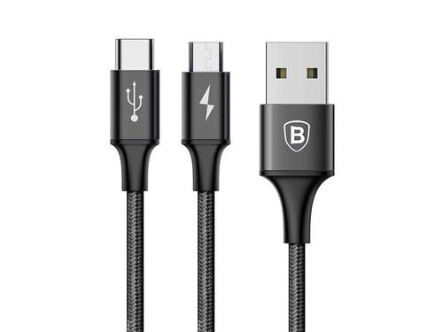 Kabel Baseus 2w1 micro USB + USB-C Rapid Series 120cm na Arena.pl