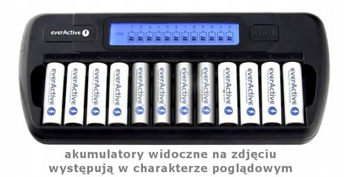 Ładowarka do akumulatorków everActive NC-1200 12 AA, AAA na Arena.pl