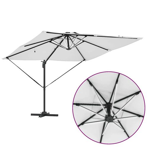 Parasol plażowy piaskowy 286 x 285 x 270 cm Aluminium na Arena.pl