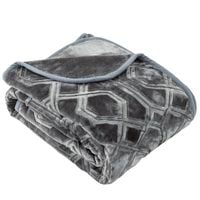 Gruby Grafitowy Koc Akrylowy 160x200 VITO