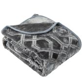 Gruby Grafitowy Koc Akrylowy 160x200 VITO