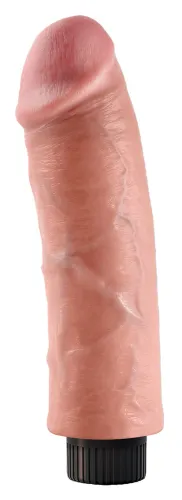 king cock model 20 cm jasny - wibrator z przyssawką, anatomiczny kształt na Arena.pl