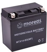 Akumulator żelowy motocyklowy MORETTI MTX14-BS 12 Ah YTX14-BS