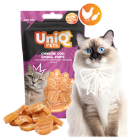 Smaczki dla kota przysmaki mini chipsy z kurczakiem i dorszem 50g UNIQ PETS