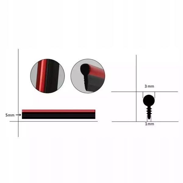 LISTWA TAŚMA OZDOBNA DO SAMOCHODU CHROM 5M TUNING zdjęcie 10