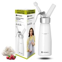 SYFON URZĄDZENIE DO BITEJ ŚMIETANY DEKORATOR + NABOJE N2O 10 SZTUK ZESTAW